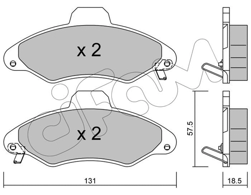 Brake Pad Set, disc brake (822-071-1)