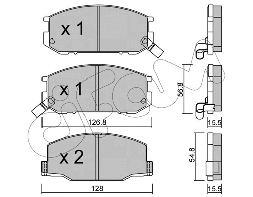 Brake Pad Set, disc brake (822-425-0)