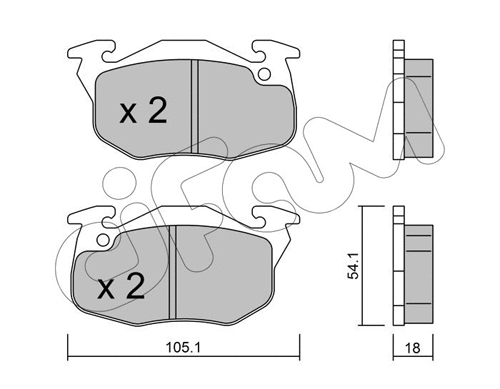 Brake Pad Set, disc brake (822-037-5)