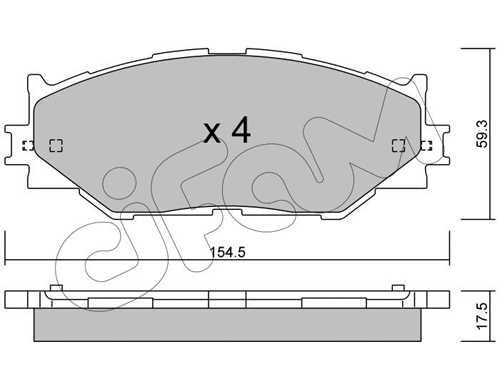 Brake Pad Set, disc brake (822-760-0)