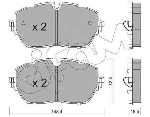 Brake Pad Set, disc brake (822-1105-0)
