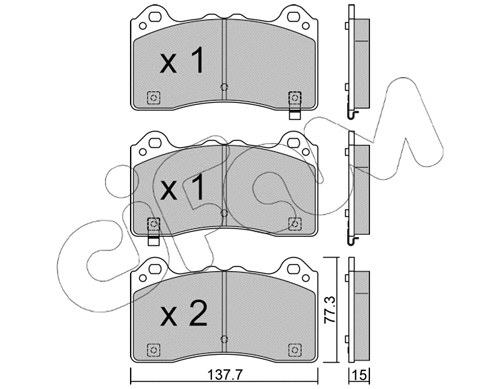 Brake Pad Set, disc brake (822-1220-0)
