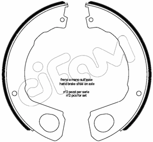 Brake Shoe Set, parking brake (153-665)
