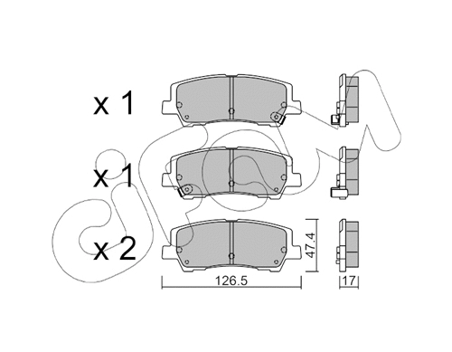 Brake Pad Set, disc brake (822-1184-0)