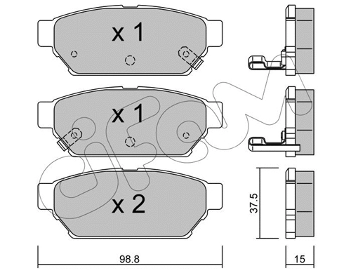 Brake Pad Set, disc brake (822-396-0)