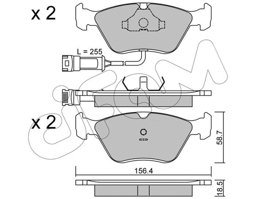 Brake Pad Set, disc brake (822-205-1)