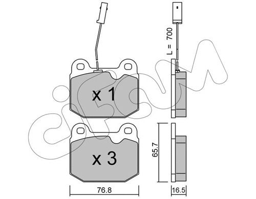 Brake Pad Set, disc brake (822-013-2)