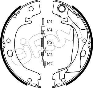 Brake Shoe Set, parking brake (153-446K)
