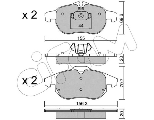 Brake Pad Set, disc brake (822-540-0)
