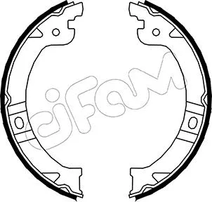 Brake Shoe Set, parking brake (153-027)