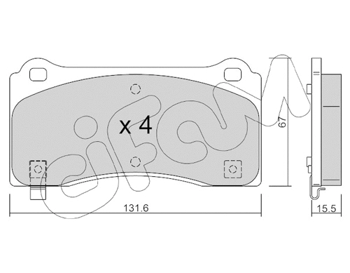Brake Pad Set, disc brake (822-1277-0)