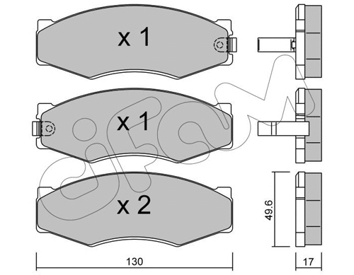 Brake Pad Set, disc brake (822-066-1)