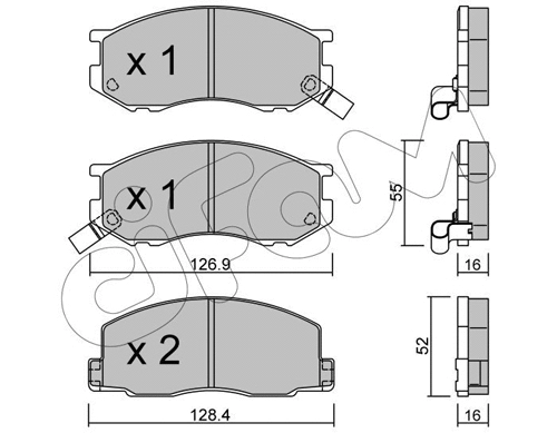 Brake Pad Set, disc brake (822-455-0)