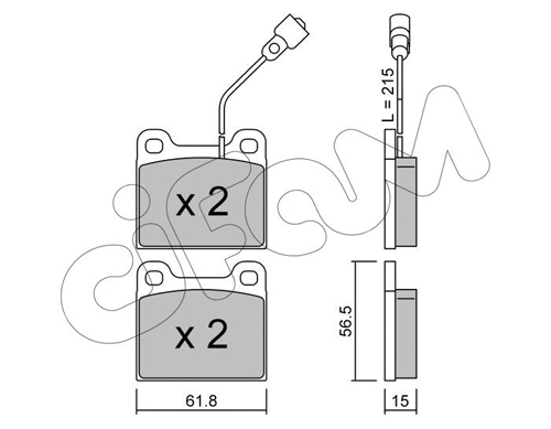 Brake Pad Set, disc brake (822-003-2)