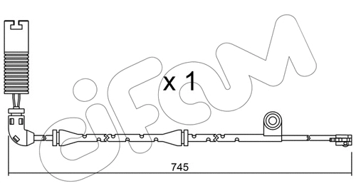 Warning Contact, brake pad wear (SU.326)