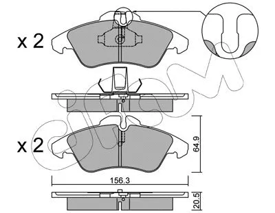 Brake Pad Set, disc brake (822-256-0)