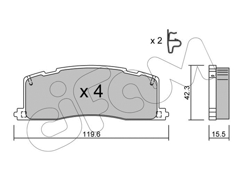 Brake Pad Set, disc brake (822-426-0)