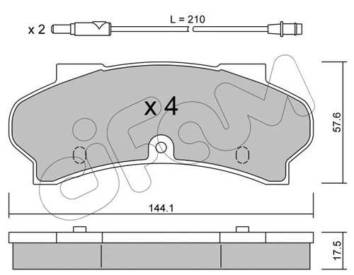 Brake Pad Set, disc brake (822-017-1)