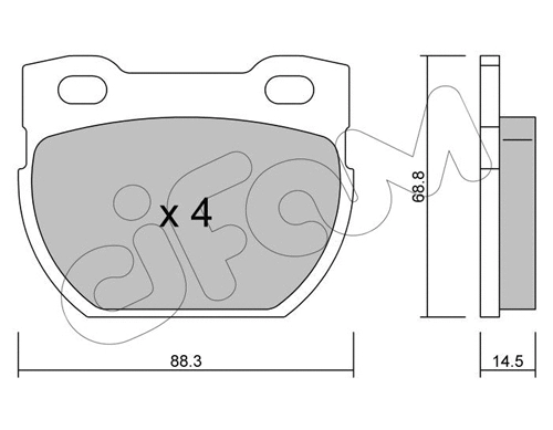 Brake Pad Set, disc brake (822-354-0)