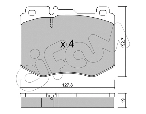 Brake Pad Set, disc brake (822-1019-0)