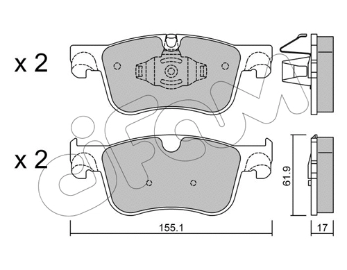 Brake Pad Set, disc brake (822-984-0)