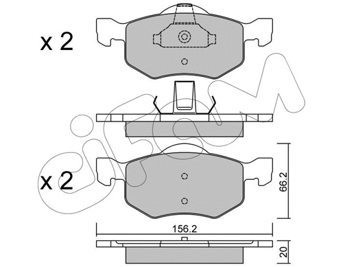 Brake Pad Set, disc brake (822-609-0)