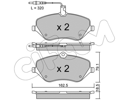 Brake Pad Set, disc brake (822-601-1)