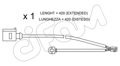 Warning Contact, brake pad wear (SU.217)