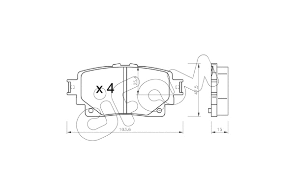 Brake Pad Set, disc brake (822-1229-0)