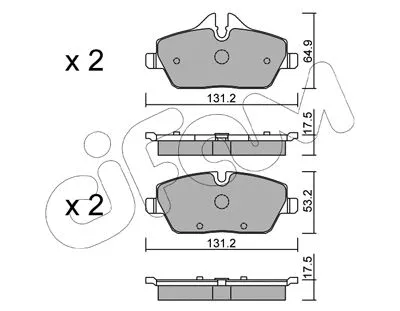Brake Pad Set, disc brake (822-664-0)