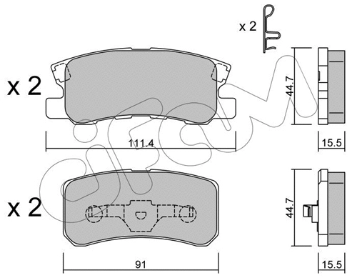 Brake Pad Set, disc brake (822-400-0)