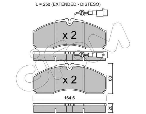 Brake Pad Set, disc brake (822-578-7)
