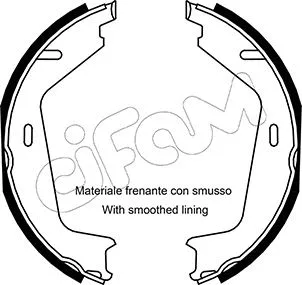 Brake Shoe Set, parking brake (153-530)
