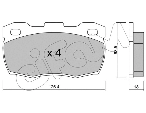 Brake Pad Set, disc brake (822-352-0)