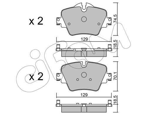 Brake Pad Set, disc brake (822-1037-0)