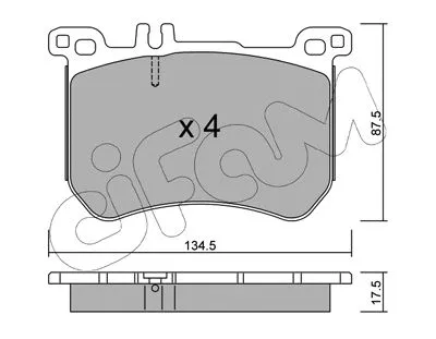 Brake Pad Set, disc brake (822-1021-0)
