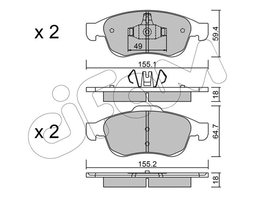 Brake Pad Set, disc brake (822-817-0)
