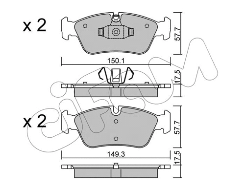 Brake Pad Set, disc brake (822-640-0)