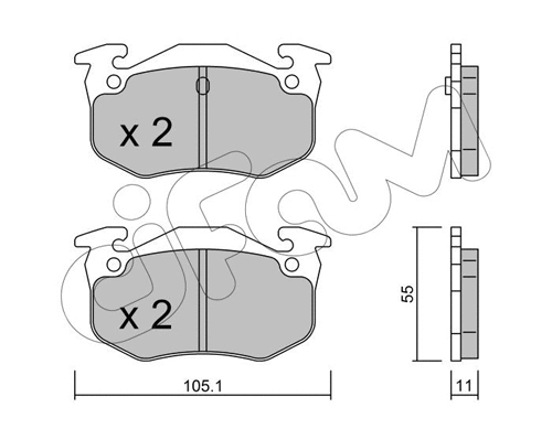 Brake Pad Set, disc brake (822-038-0)