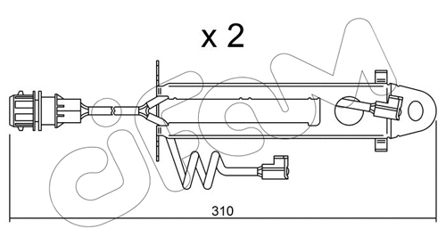 Warning Contact, brake pad wear (SU.178K)
