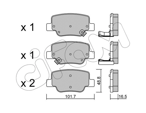 Brake Pad Set, disc brake (822-880-0)