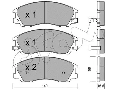 Brake Pad Set, disc brake (822-506-0)