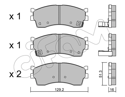 Brake Pad Set, disc brake (822-512-0)