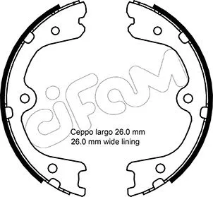 Brake Shoe Set, parking brake (153-298)