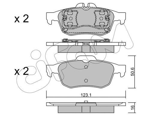 Brake Pad Set, disc brake (822-974-0)
