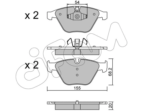 Brake Pad Set, disc brake (822-558-6)