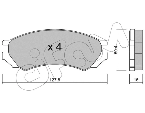 Brake Pad Set, disc brake (822-179-0)