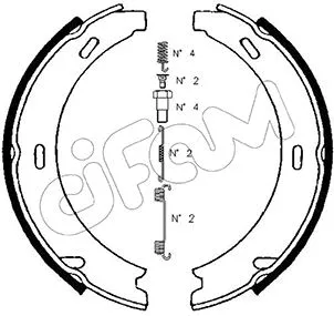 Brake Shoe Set, parking brake (153-234K)