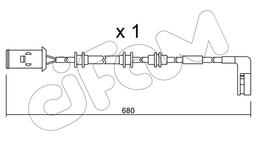 Warning Contact, brake pad wear (SU.093)