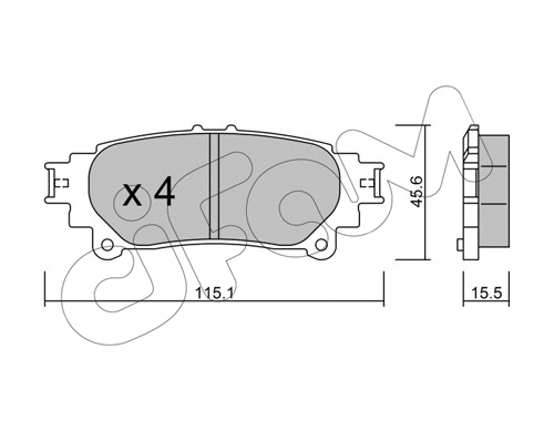 Brake Pad Set, disc brake (822-939-0)